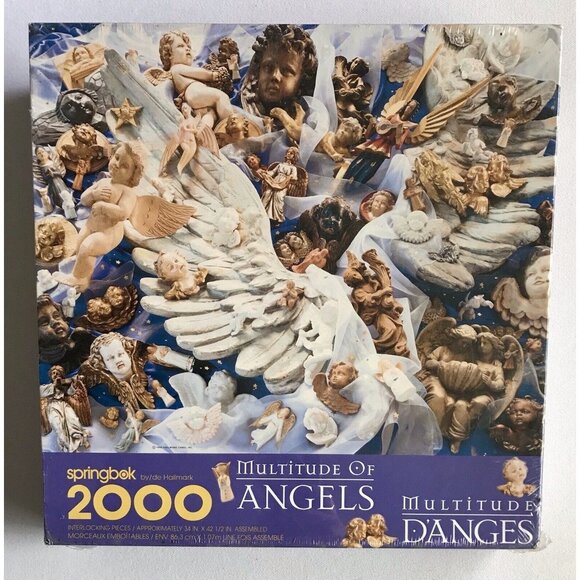 Case-Tete SPRINGBOK Multitude of Angels 34×42 IN 2000 Piece Jigsaw puzzle - Picture 1 of 3